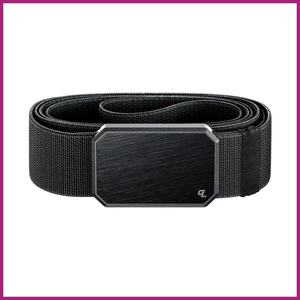 Stretch Nylon Tactical Belt With Magnetic Buckle, Adjustable Work Belt